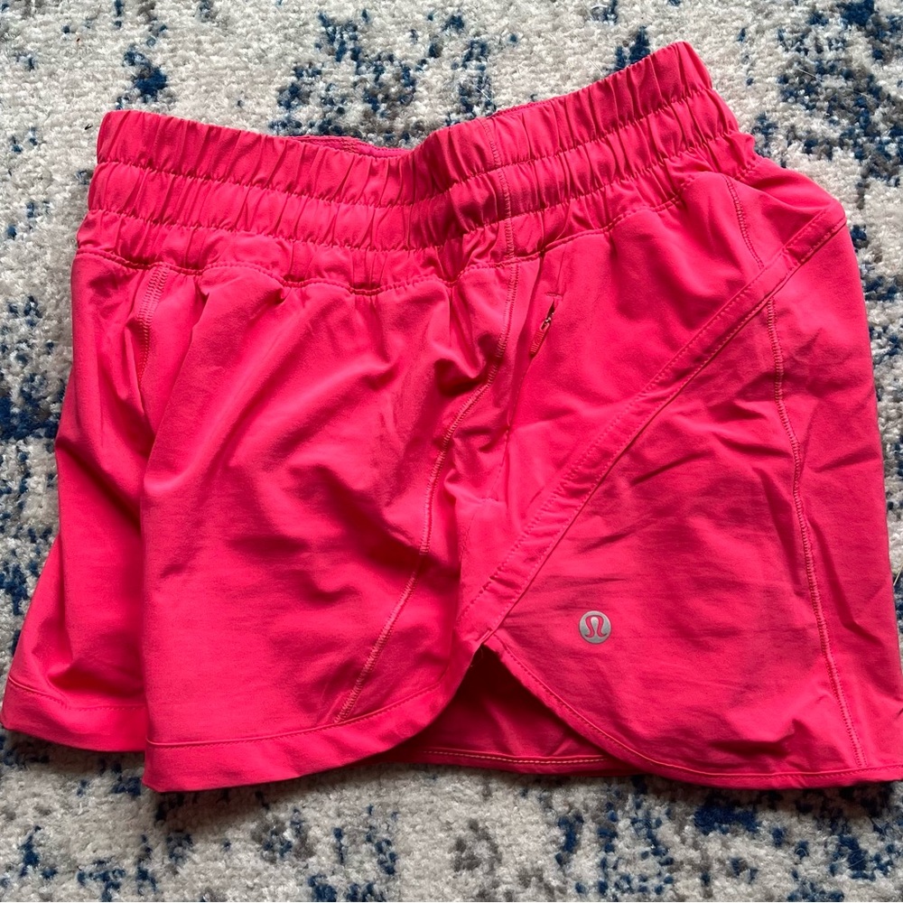 Lululemon track that shorts 3” glaze pink